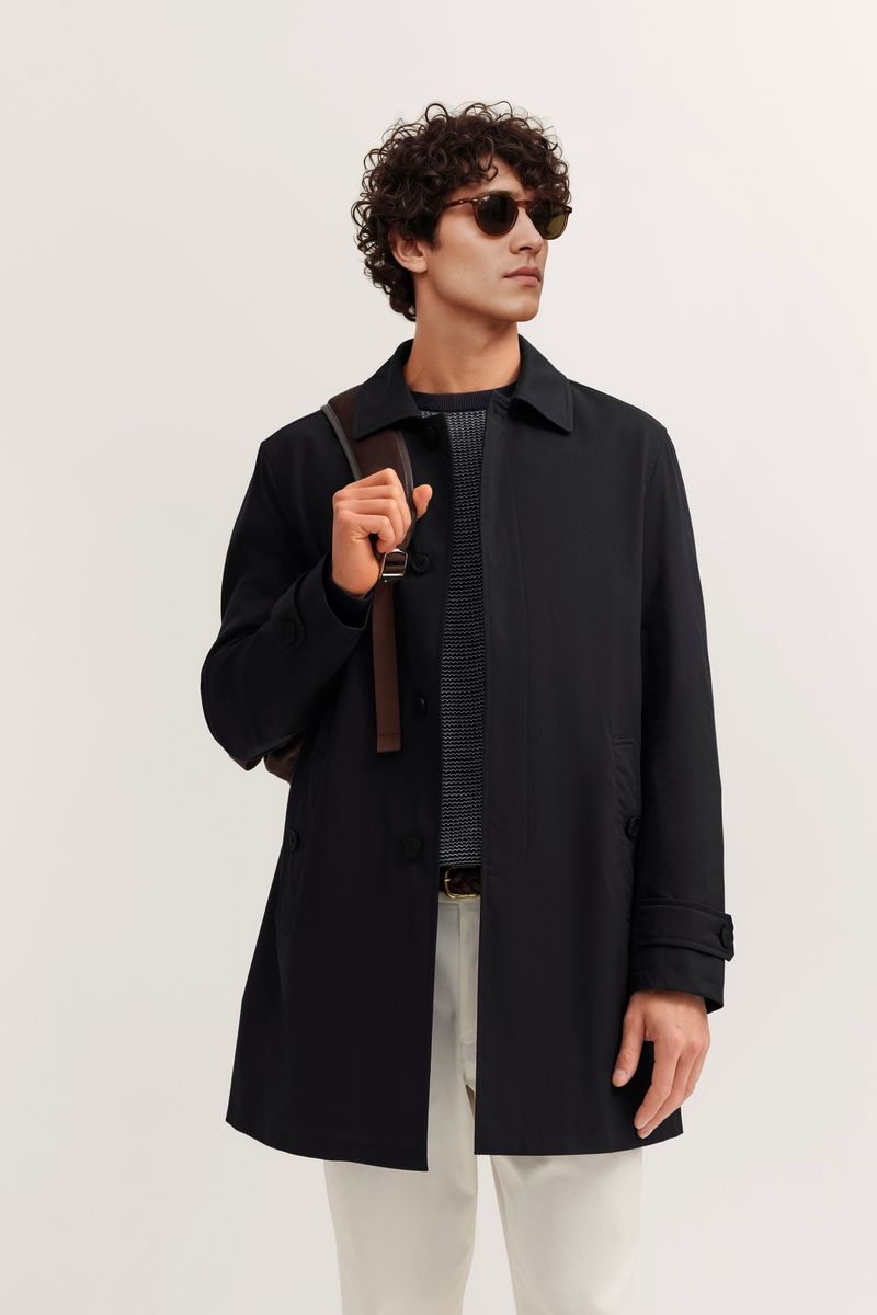 Moderner leichter Baumwollmischung Trenchcoat