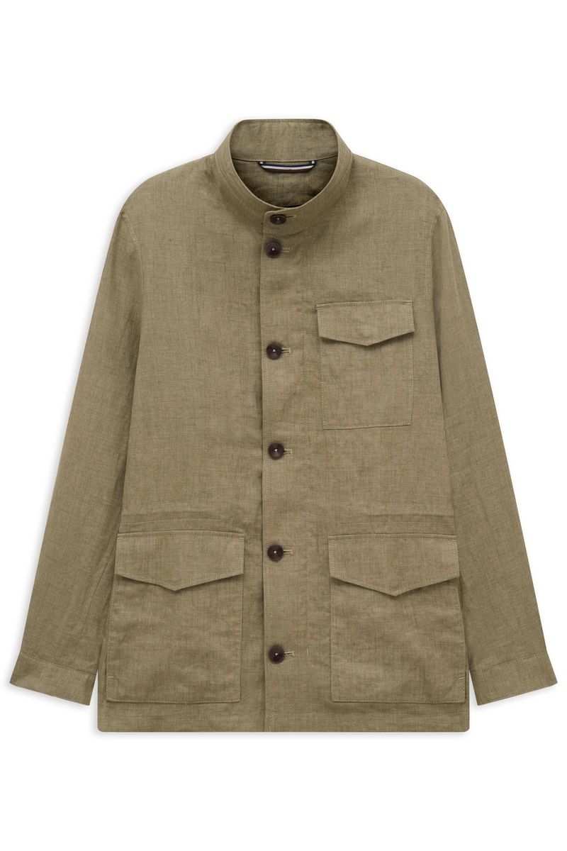 Leichte Leinen Safari Jacke