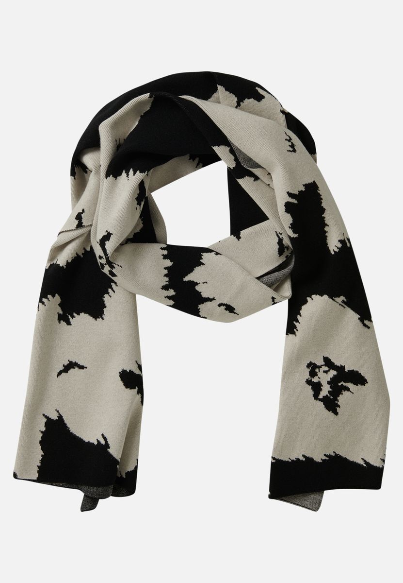 Oversized Basic Schal mit floralem Jacquard