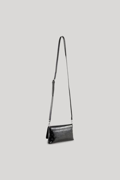 Joop! Schwarze Lack-Clutch Decoro Lucente Sue Monogramm-Design