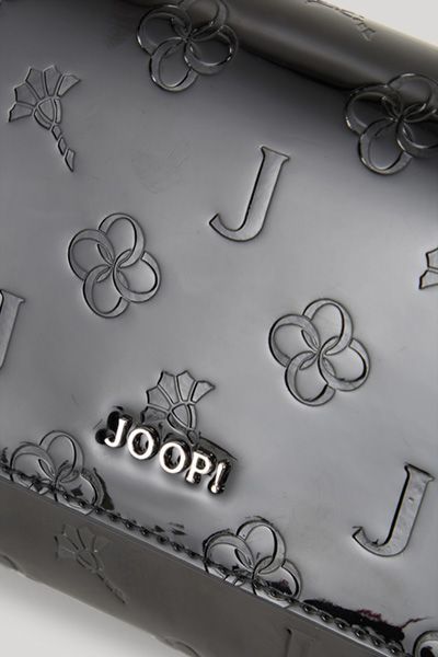 Joop! Schwarze Lack-Clutch Decoro Lucente Sue Monogramm-Design