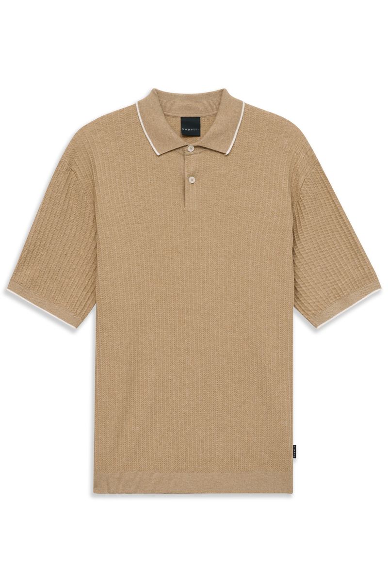 Polo-Strickshirt mit Struktur und Abschluss