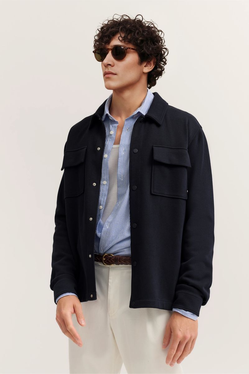 Modern Fit Sweatshirt Jacke mit Baumwollmischung