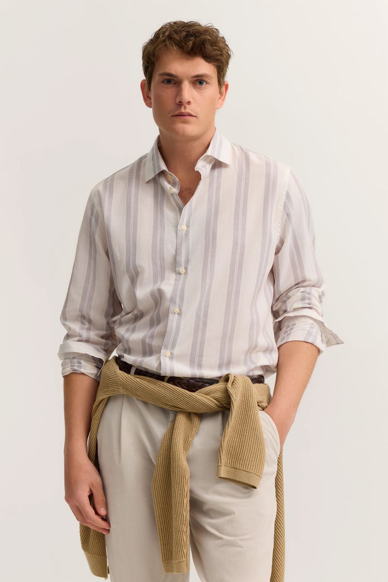 Gestreiftes Freizeithemd im Loose Fit