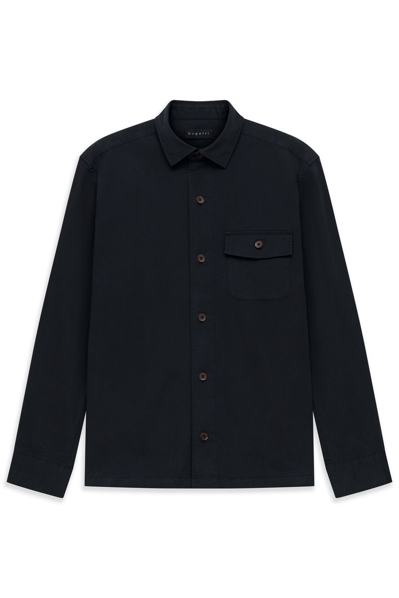 Regular Fit Baumwoll-Overshirt mit Taschen