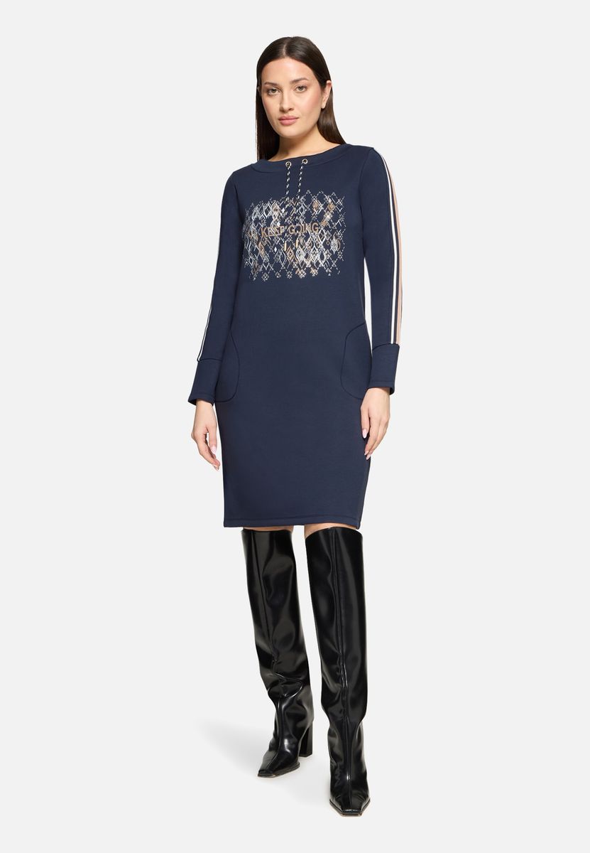 Lässiges Jerseykleid in Knielänge