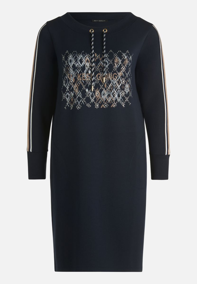 Lässiges Jerseykleid in Knielänge