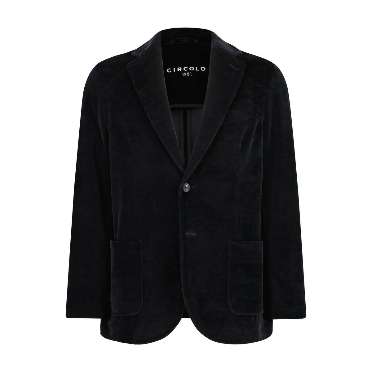 CIRCOLO 1901 - Sakko aus Baumwoll-Velours - Größe 46 - schwarz