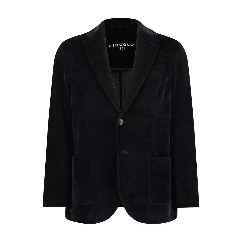 CIRCOLO 1901 - Sakko aus Baumwoll-Velours - Größe 46 - schwarz