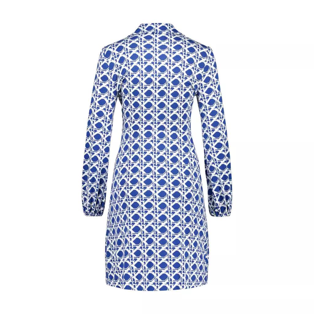 Diane von Furstenberg - Midikleid Chuck mit Knoten-Detail - Größe XL - blau