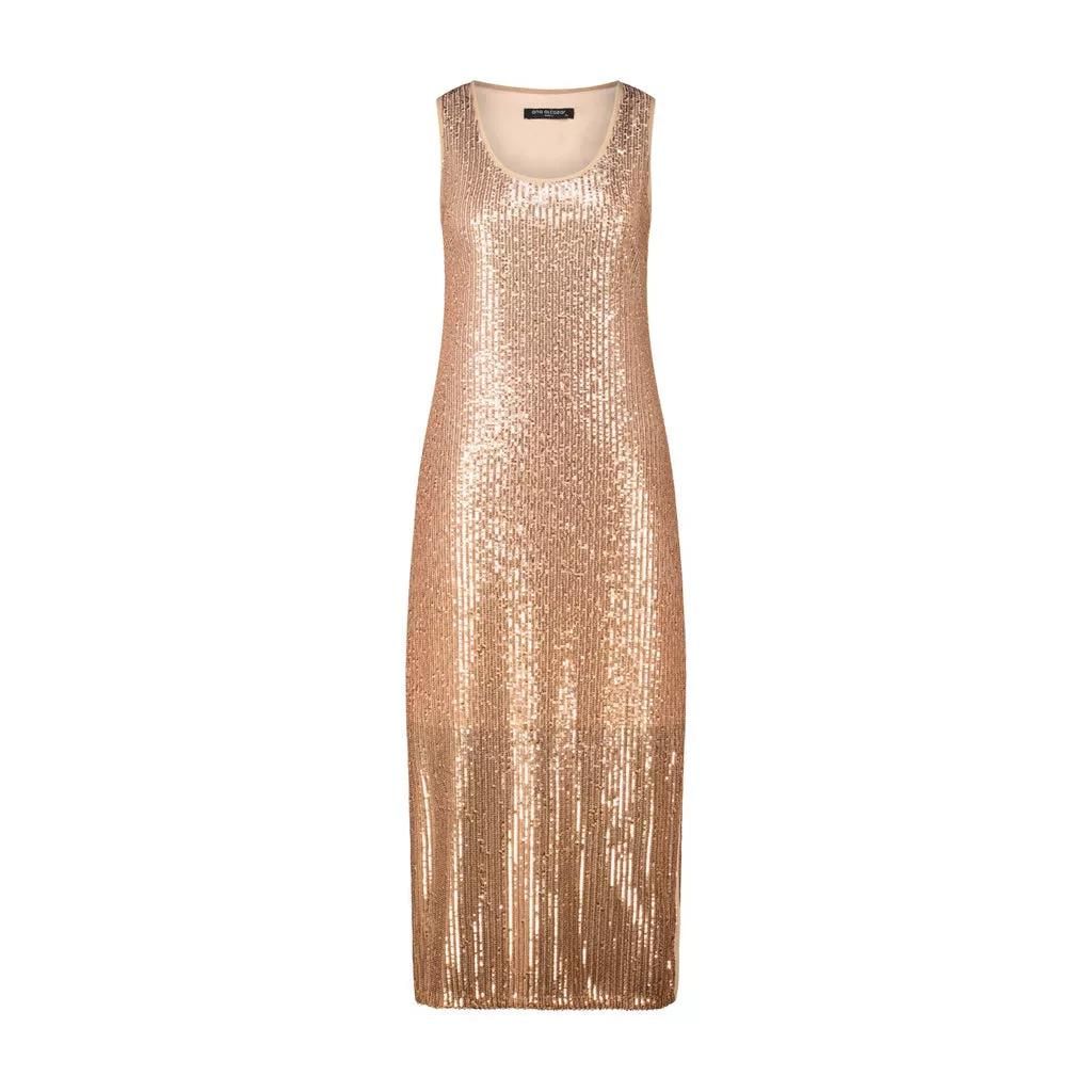Ana Alcazar - Figurbetontes Midikleid mit Pailletten - Größe 34 - gold