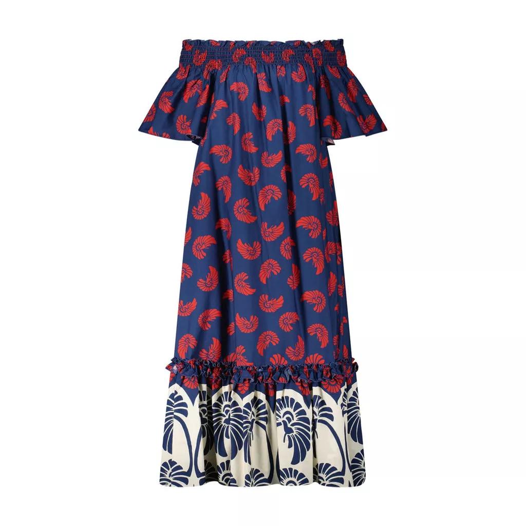 LaDoubleJ - Off-Shoulder Kleid aus Baumwolle - Größe XS - black