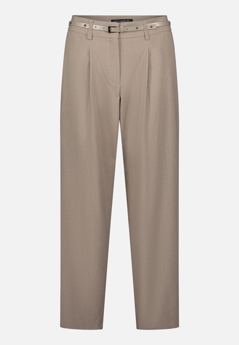 Plissee-Hose in Knöchellänge mit Gürtel