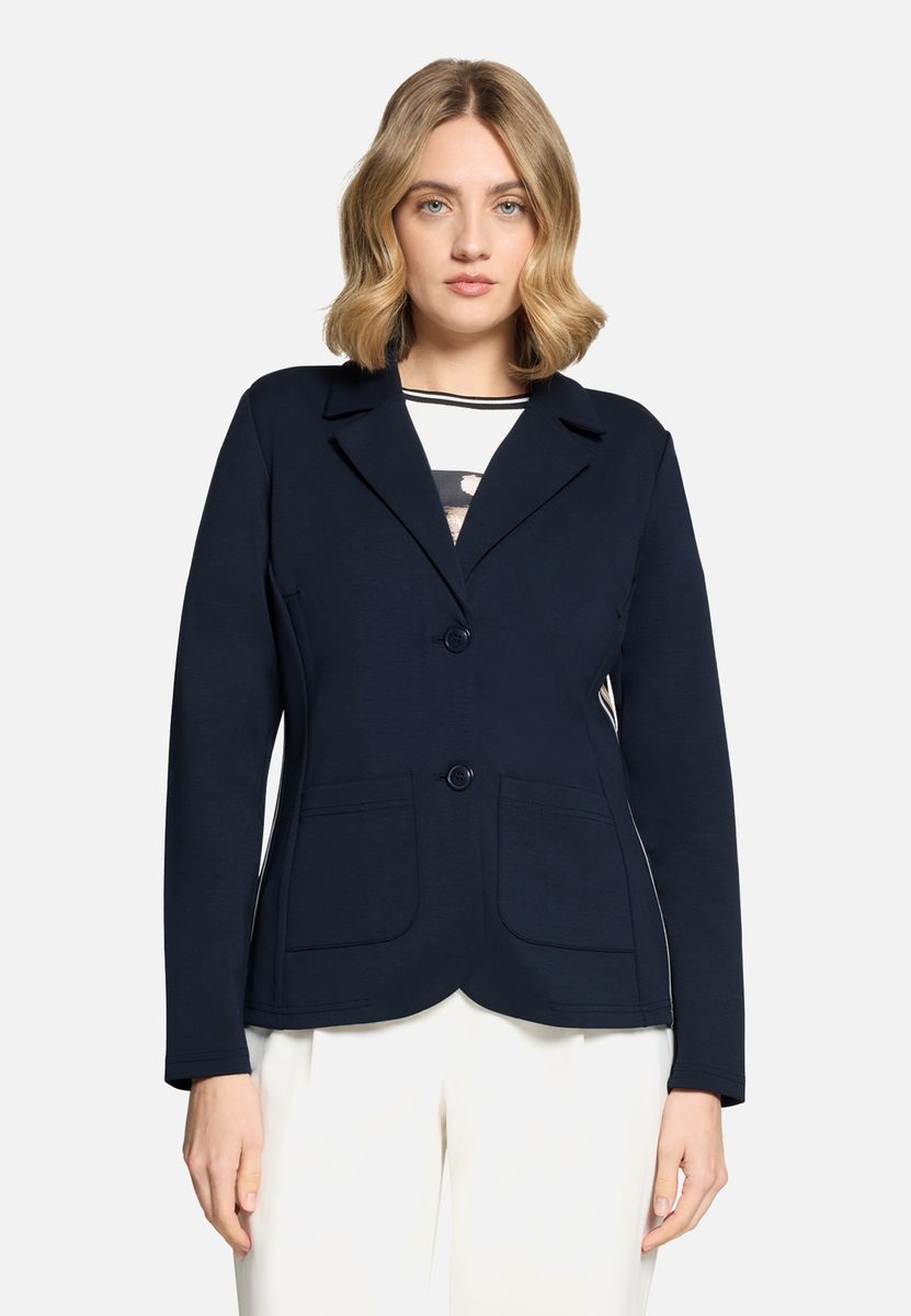 Taillierter Jersey-Strickblazer mit Taschen