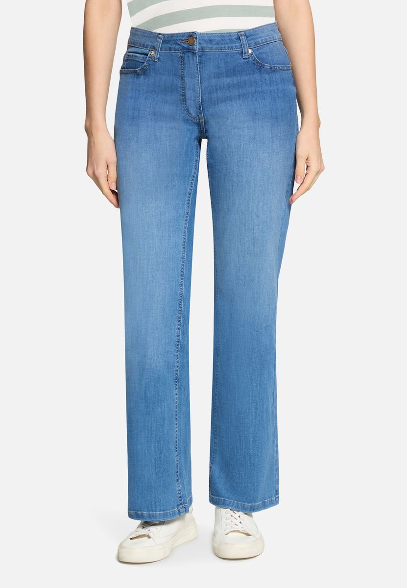 Gerade geschnittene Mid-Rise Jeans
