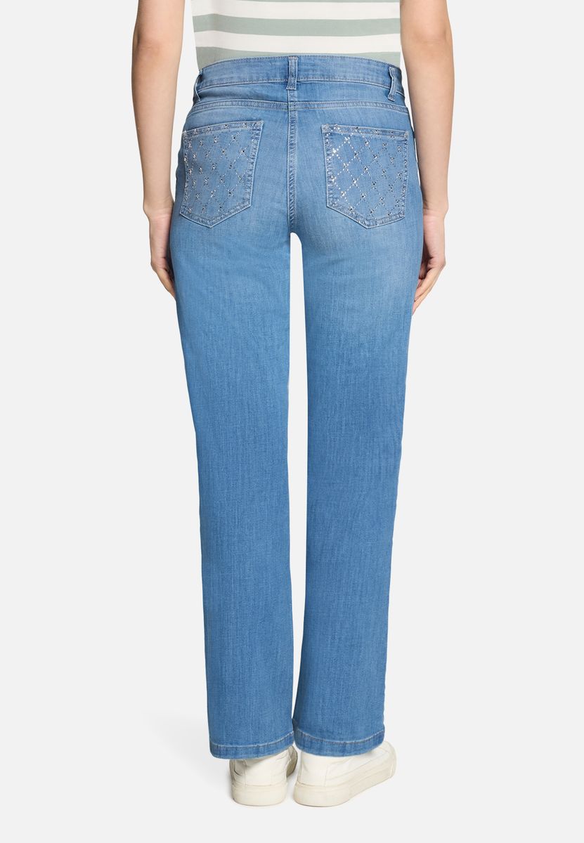 Gerade geschnittene Mid-Rise Jeans