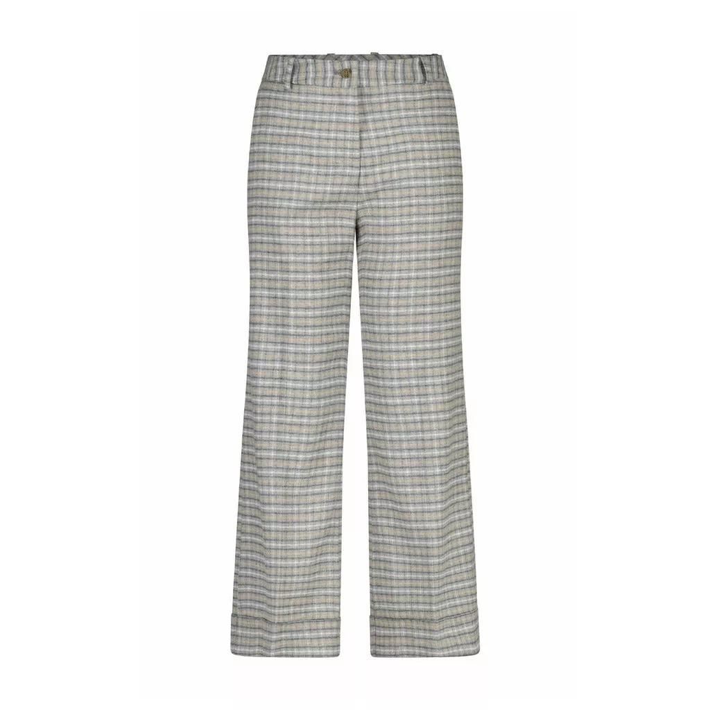 Rosso35 - Wollhose im karierten Design - Größe 36 - gray