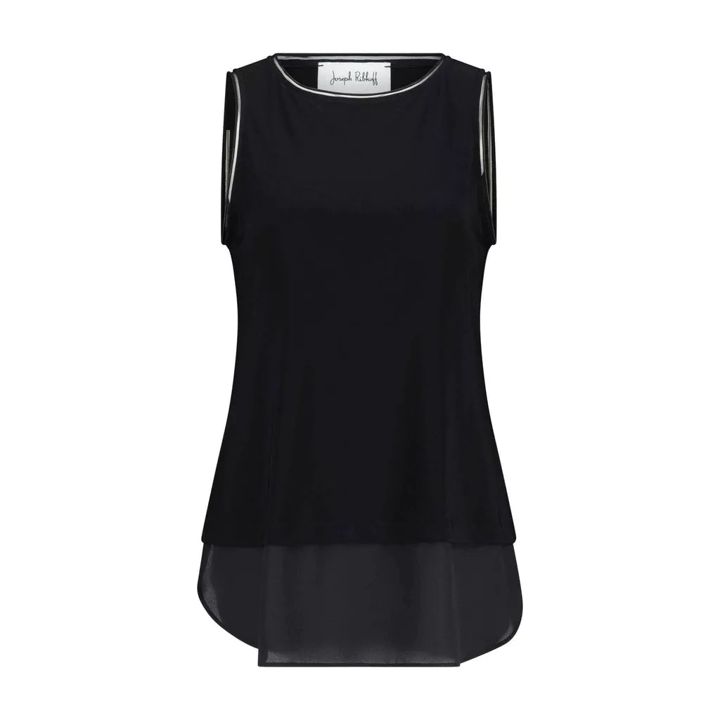 Joseph Ribkoff - Top aus elastischem Jersey - Größe 36 - schwarz