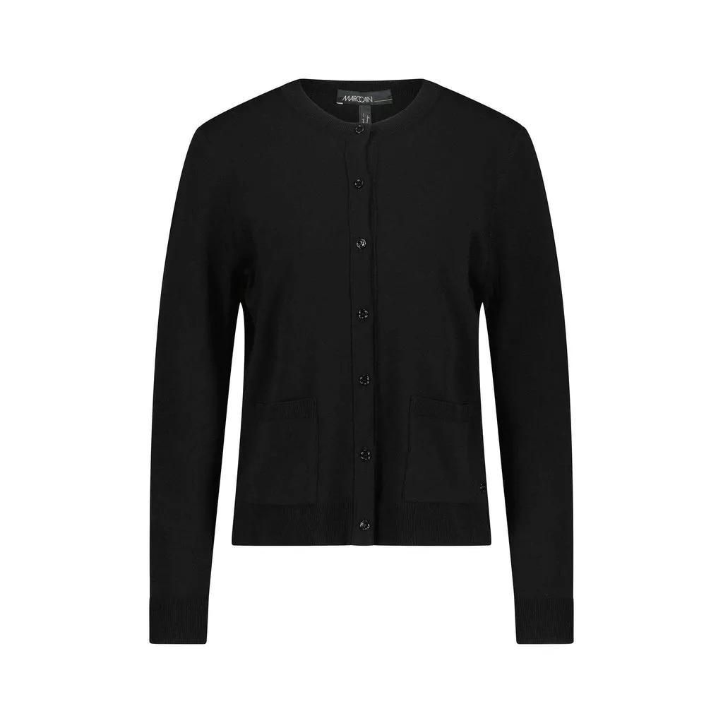 Marc Cain - Strickjacke aus Viskose-Mix - Größe 34 - black