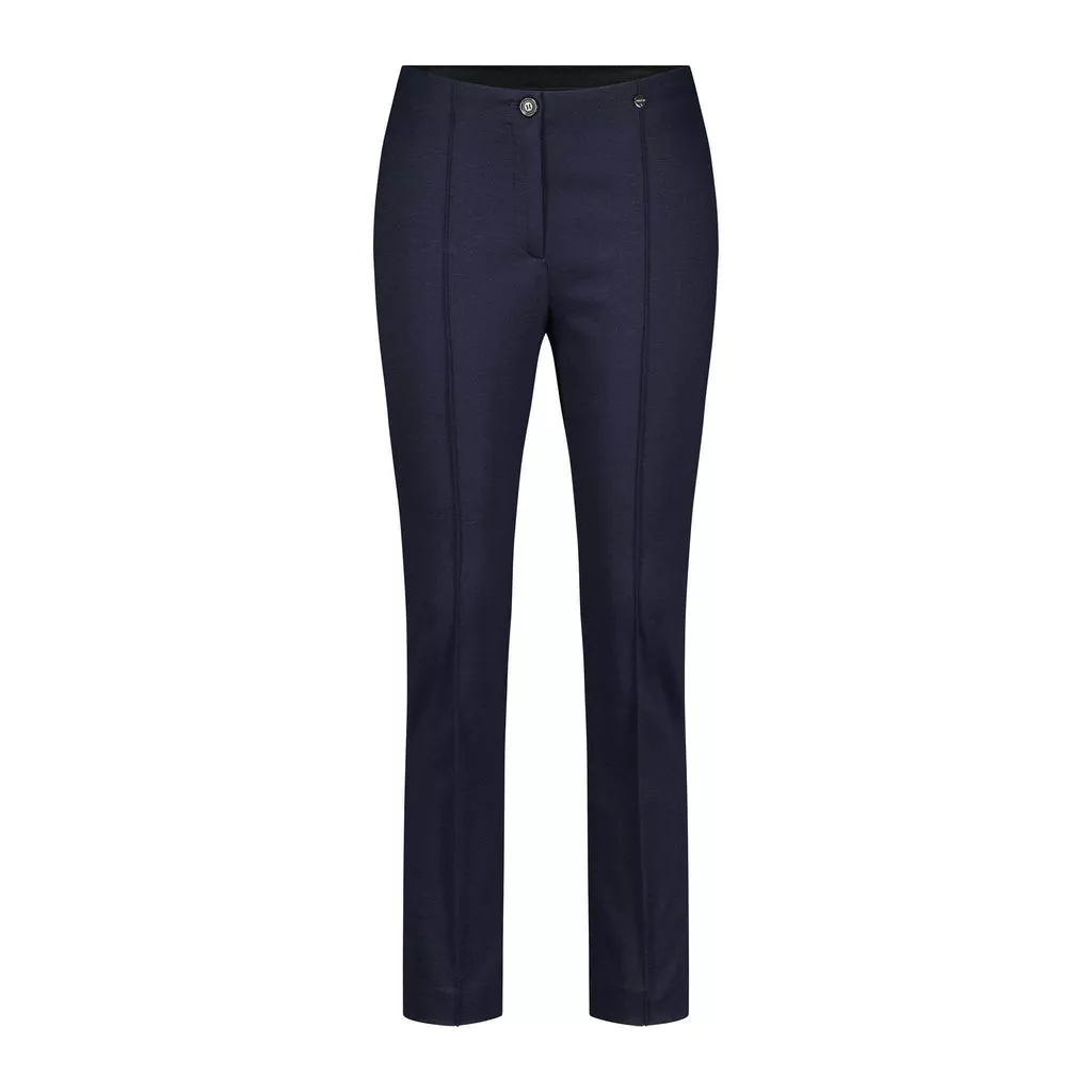 Marc Cain - Stoffhose mit Ziernaht - Größe 34 - blau