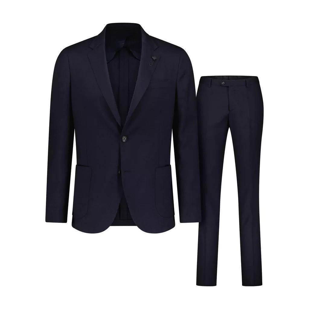 Lardini - Zweiteiliger Anzug aus hochwertigem Schurwoll-Mix - Größe 50 - blau