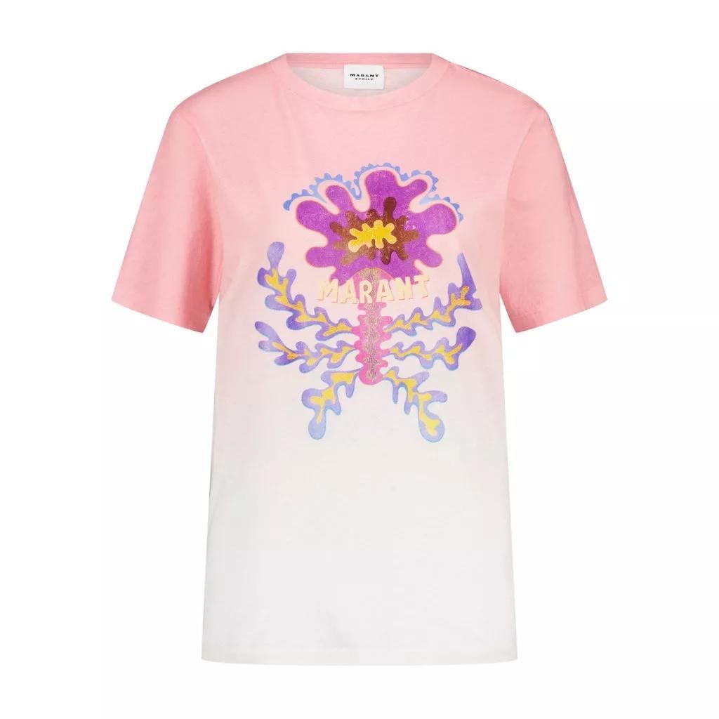 Isabel Marant - T-Shirt Zewel mit Print - Größe S - quarz