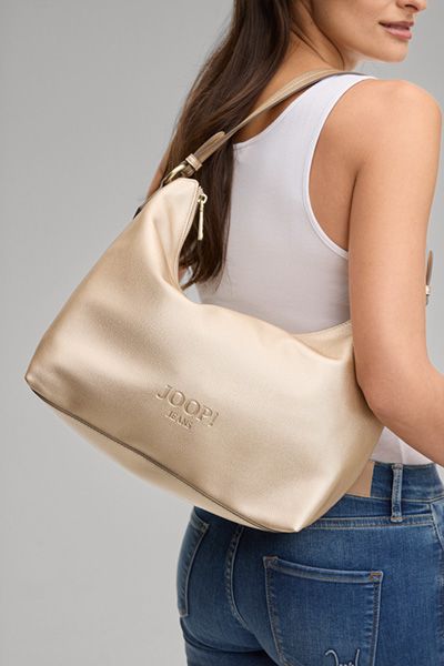 Joop! Jeans Cuore Lettera Dalia Hobo Bag in Gold