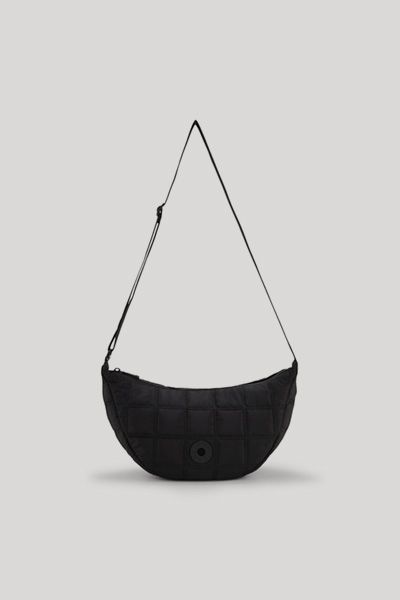 Schultertasche Facilita Ivy schwarzes gestepptes Design verstellbarer Riemen unisex