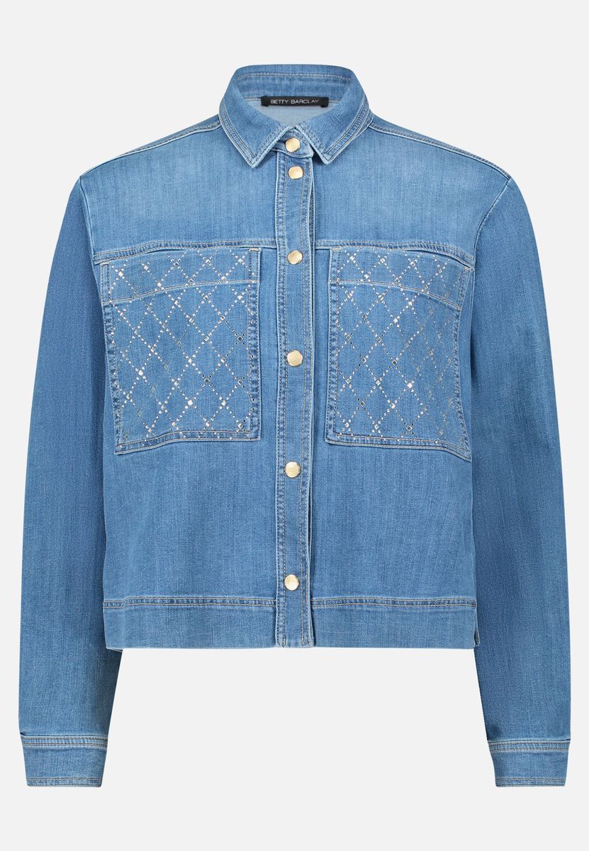 Verzierte Jeanshemdjacke