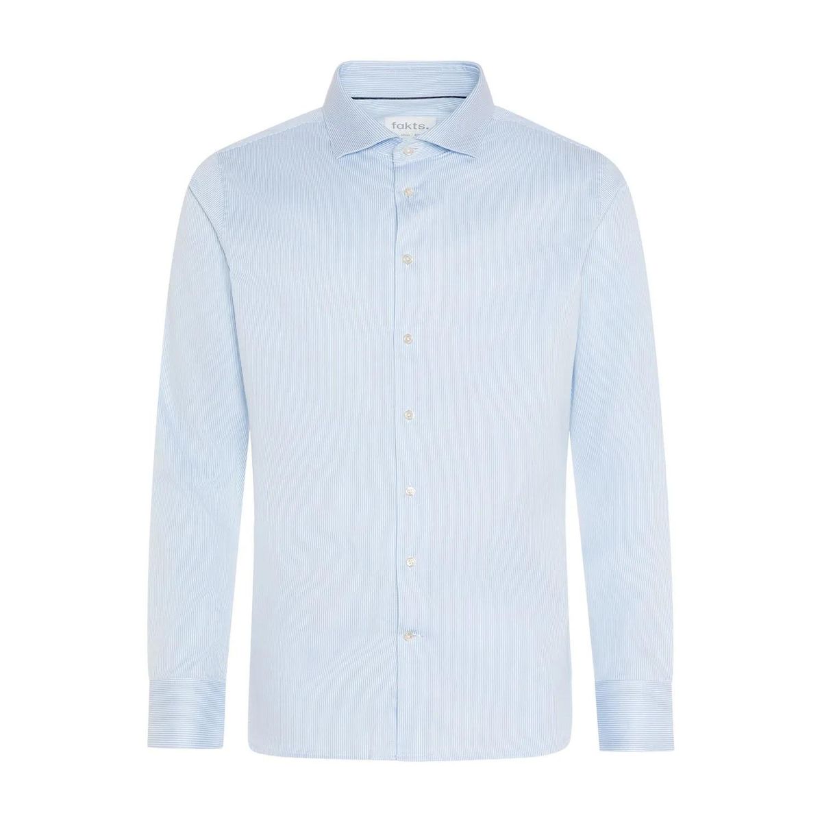 fakts - Slim Fit Hemd mit Streifenmuster - Größe 38 - blau