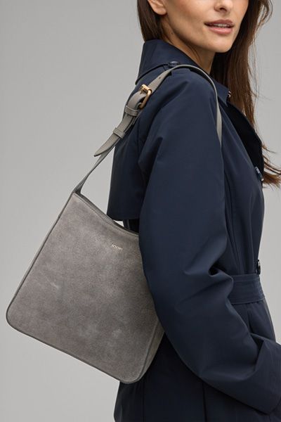 JOOP! Sofista Dolce Elda Hobo Bag aus grauem Wildleder