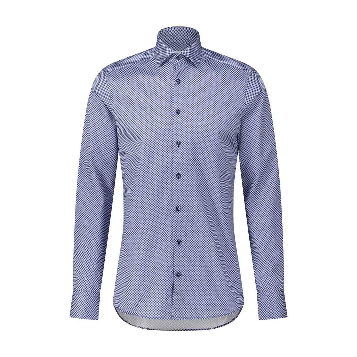 STENSTRÖMS - Gemustertes Hemd in Slim-Fit - Größe 42 - blau