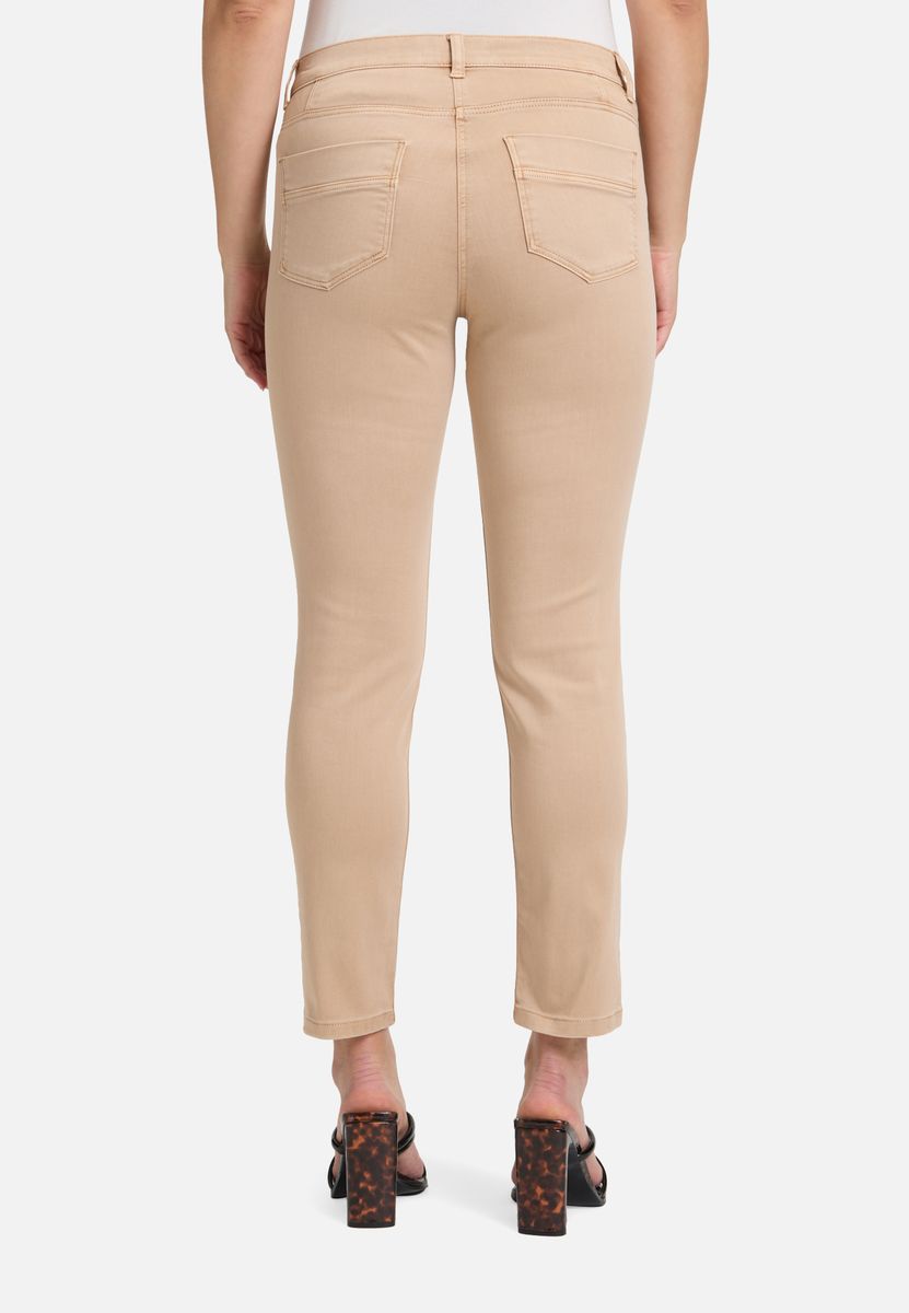 Schmal geschnittene, verkürzte Hose mit Muster