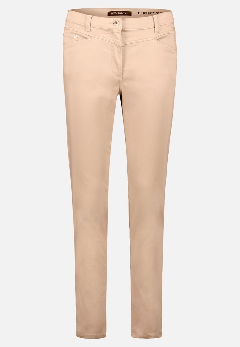 Schmal geschnittene, verkürzte Hose mit Muster