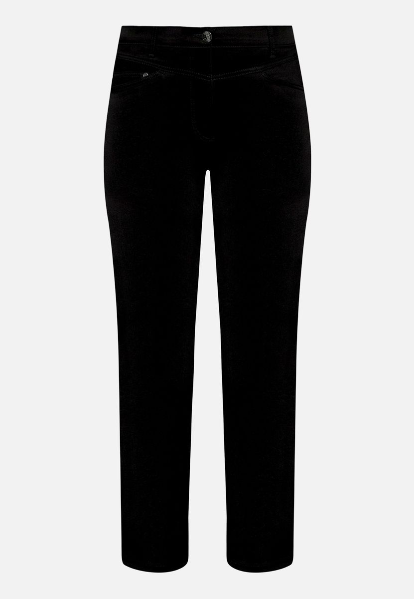 Schmal geschnittene, verkürzte Hose mit Muster