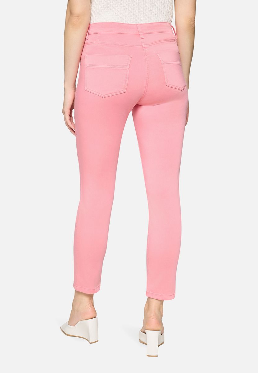 Schmal geschnittene, verkürzte Hose mit Muster