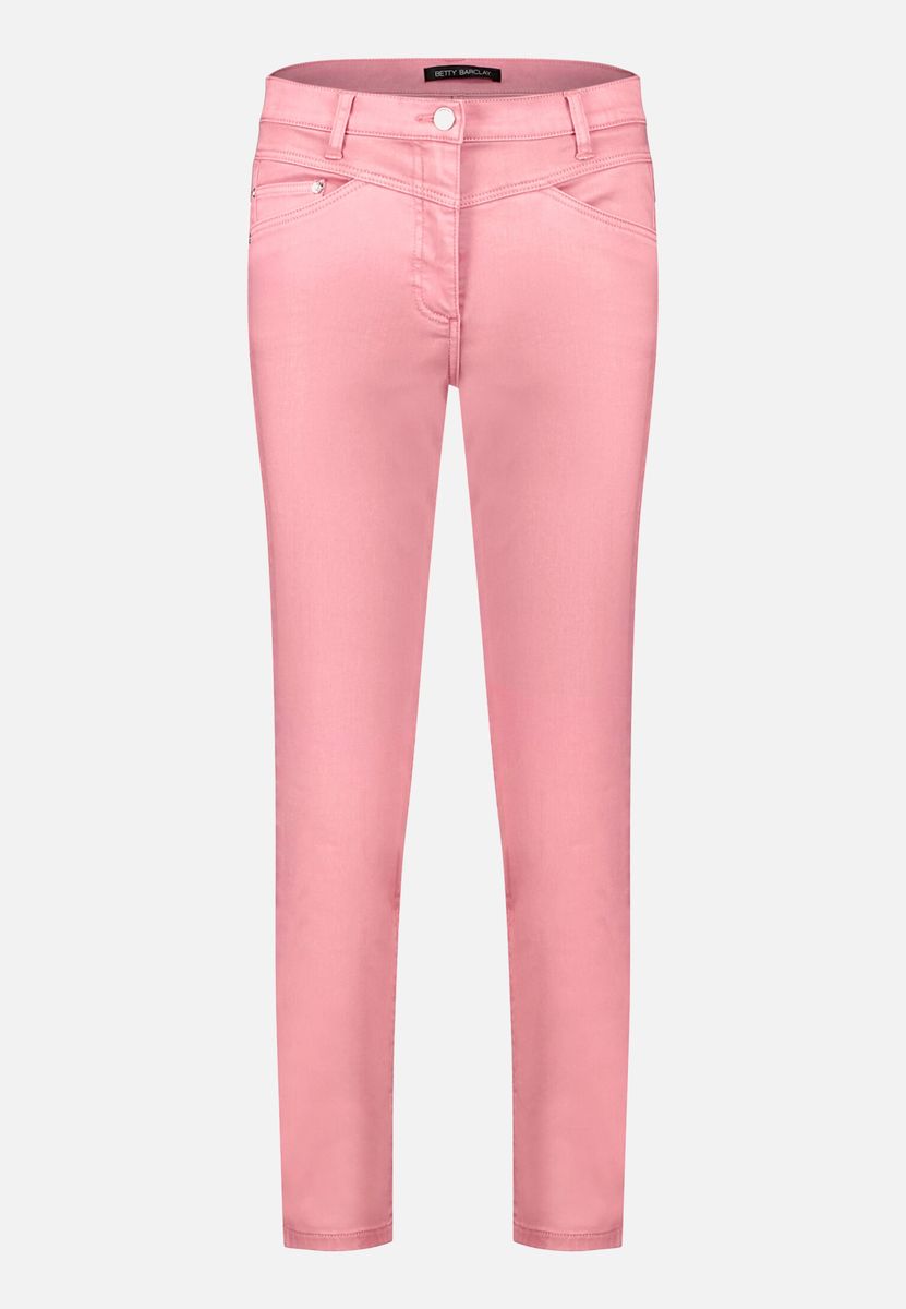 Schmal geschnittene, verkürzte Hose mit Muster