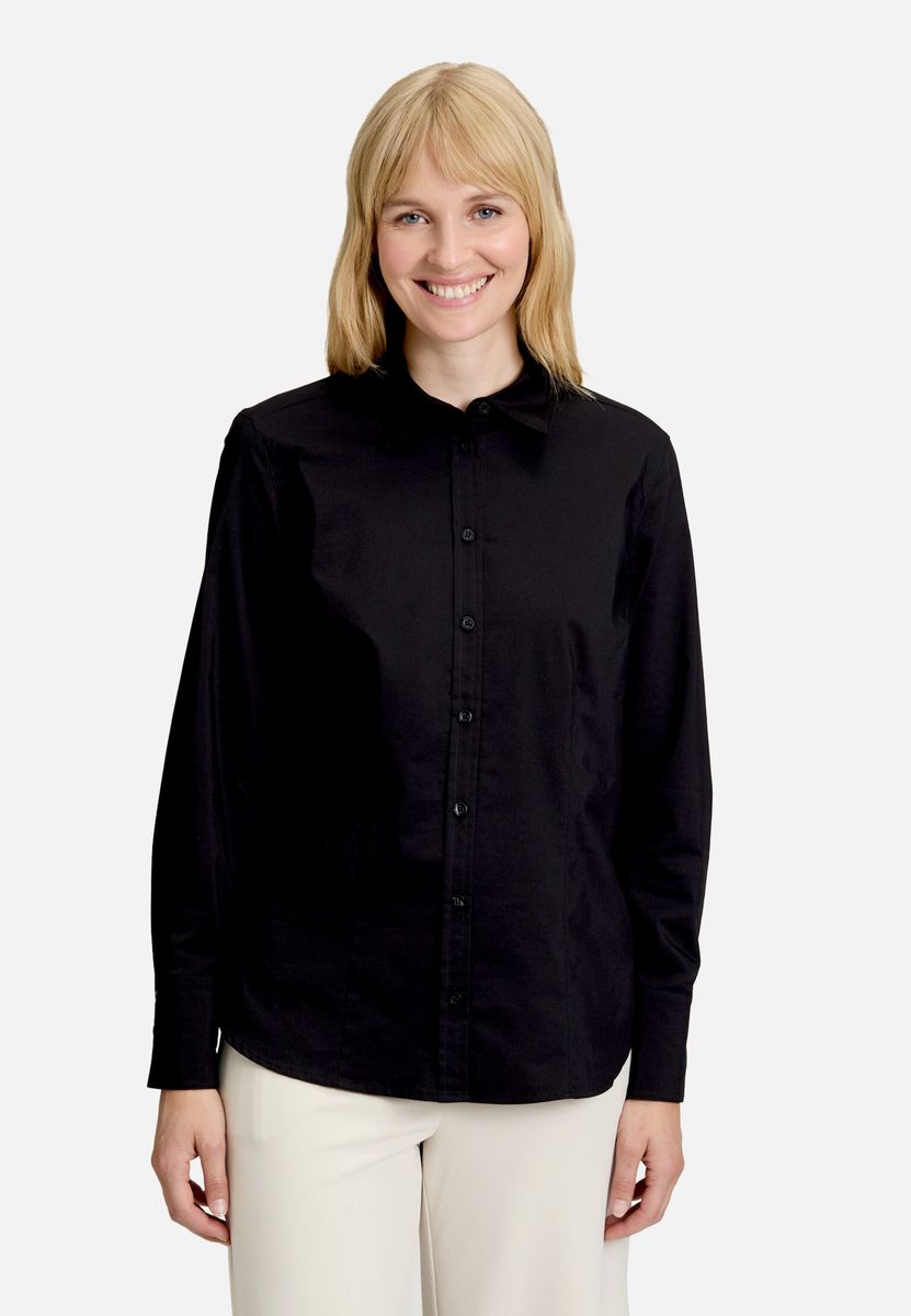 Verzierte langärmelige Hemdbluse