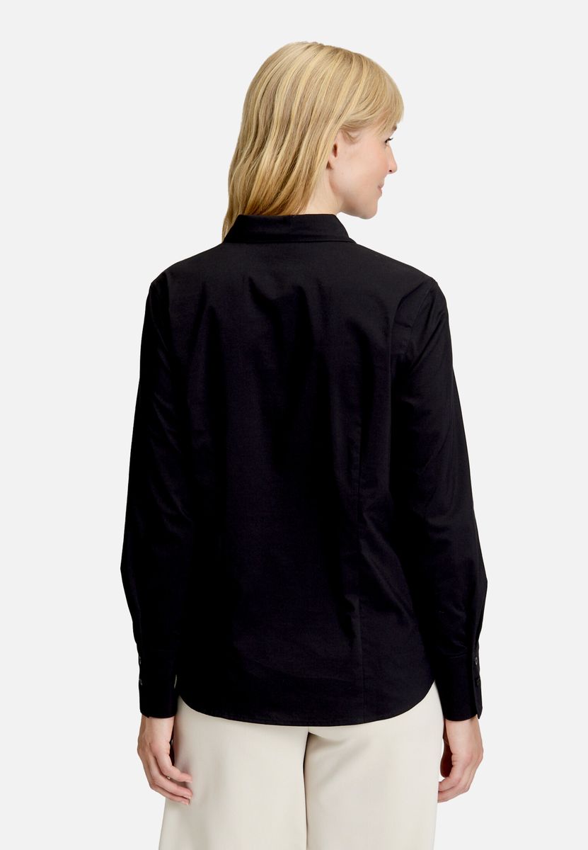 Verzierte langärmelige Hemdbluse