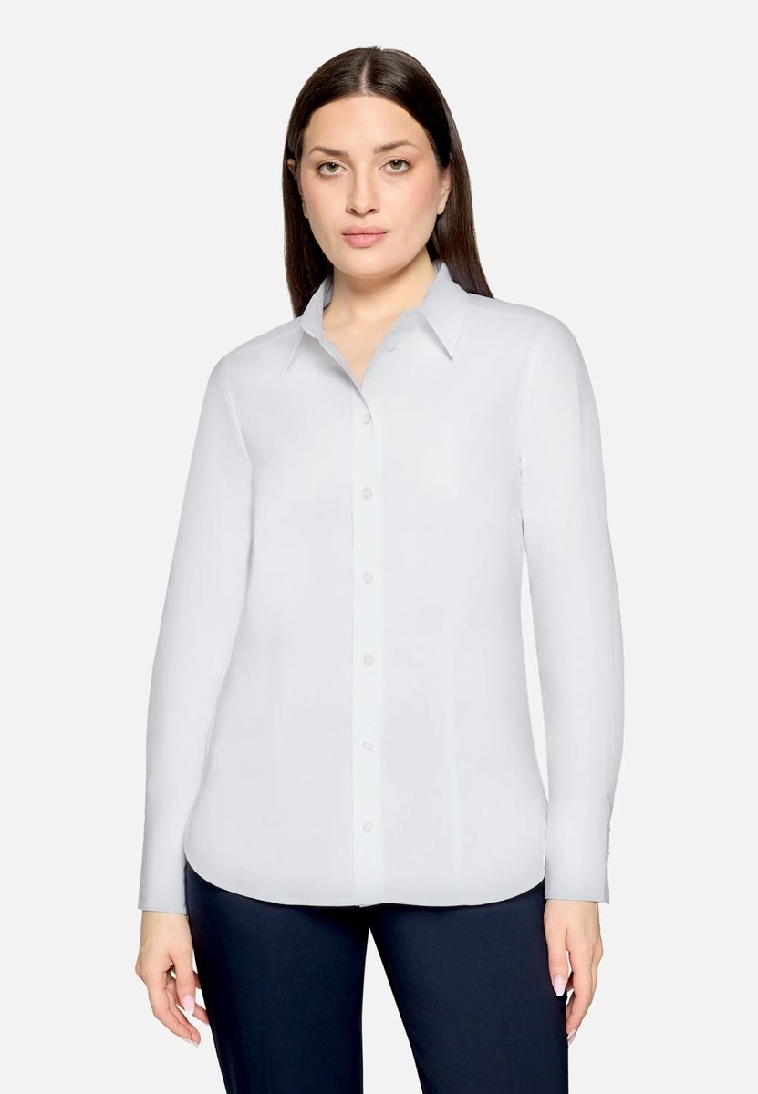 Verzierte langärmelige Hemdbluse