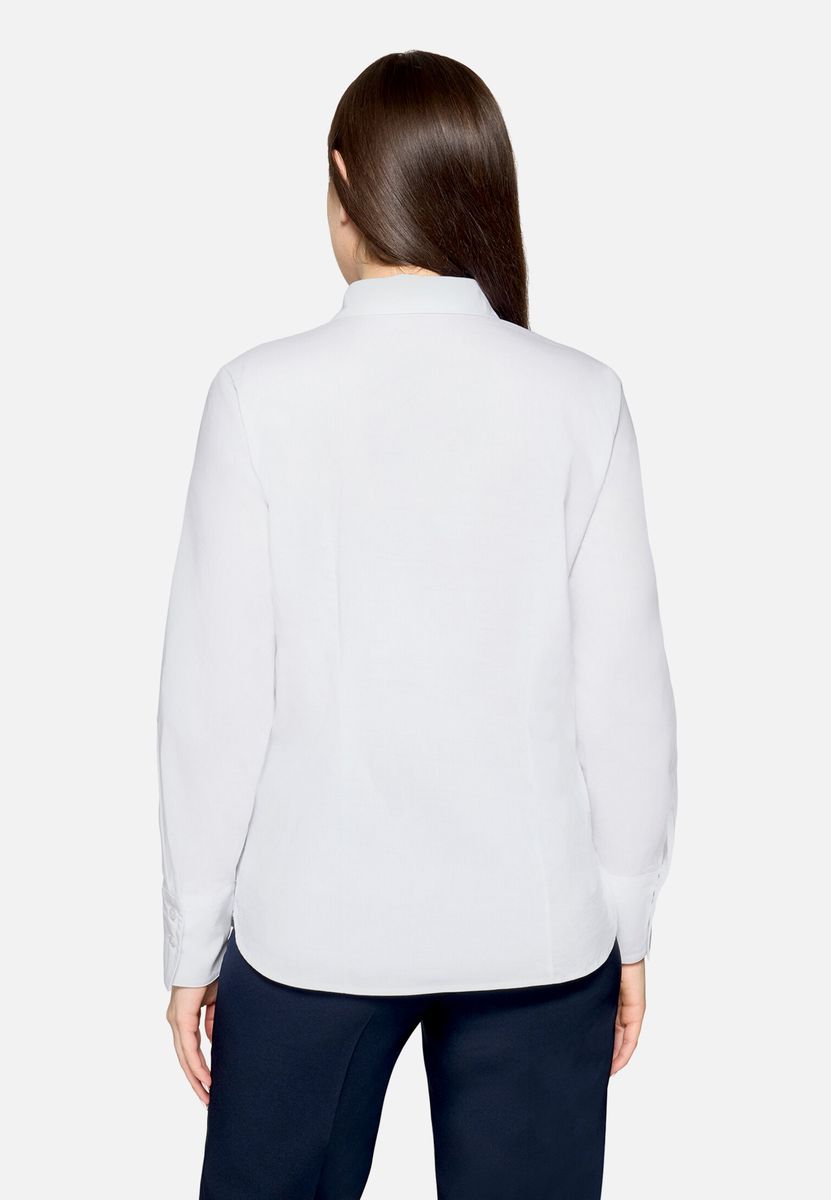 Verzierte langärmelige Hemdbluse