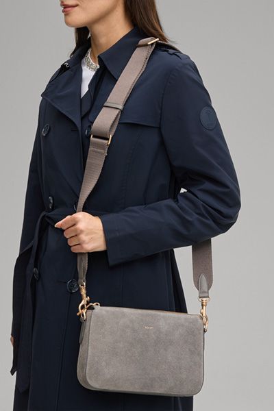 JOOP! Sofista Dolce Jasmina Schultertasche aus grauem Wildleder