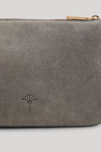 JOOP! Sofista Dolce Jasmina Schultertasche aus grauem Wildleder