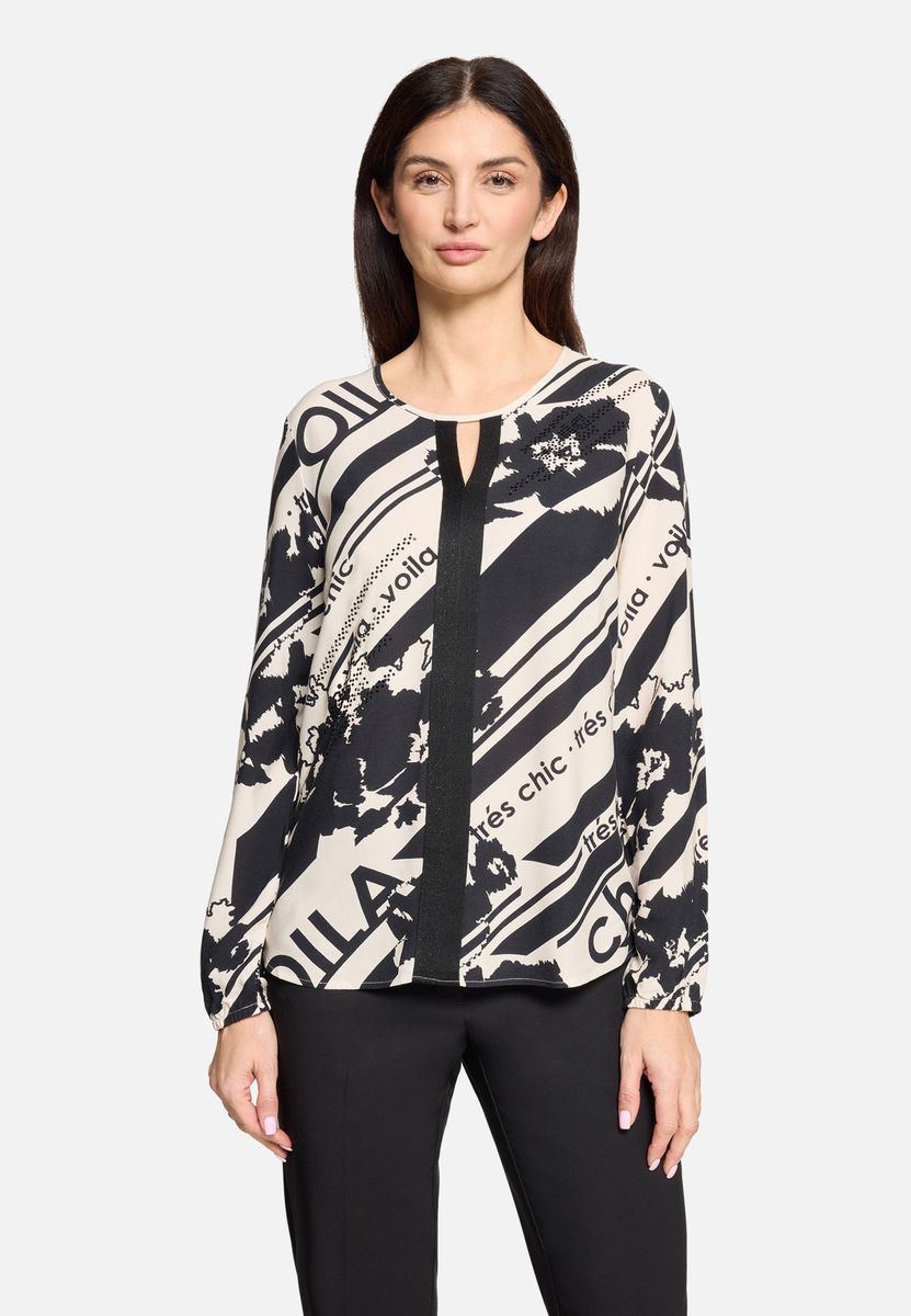 Langarmbluse mit grafischem Print