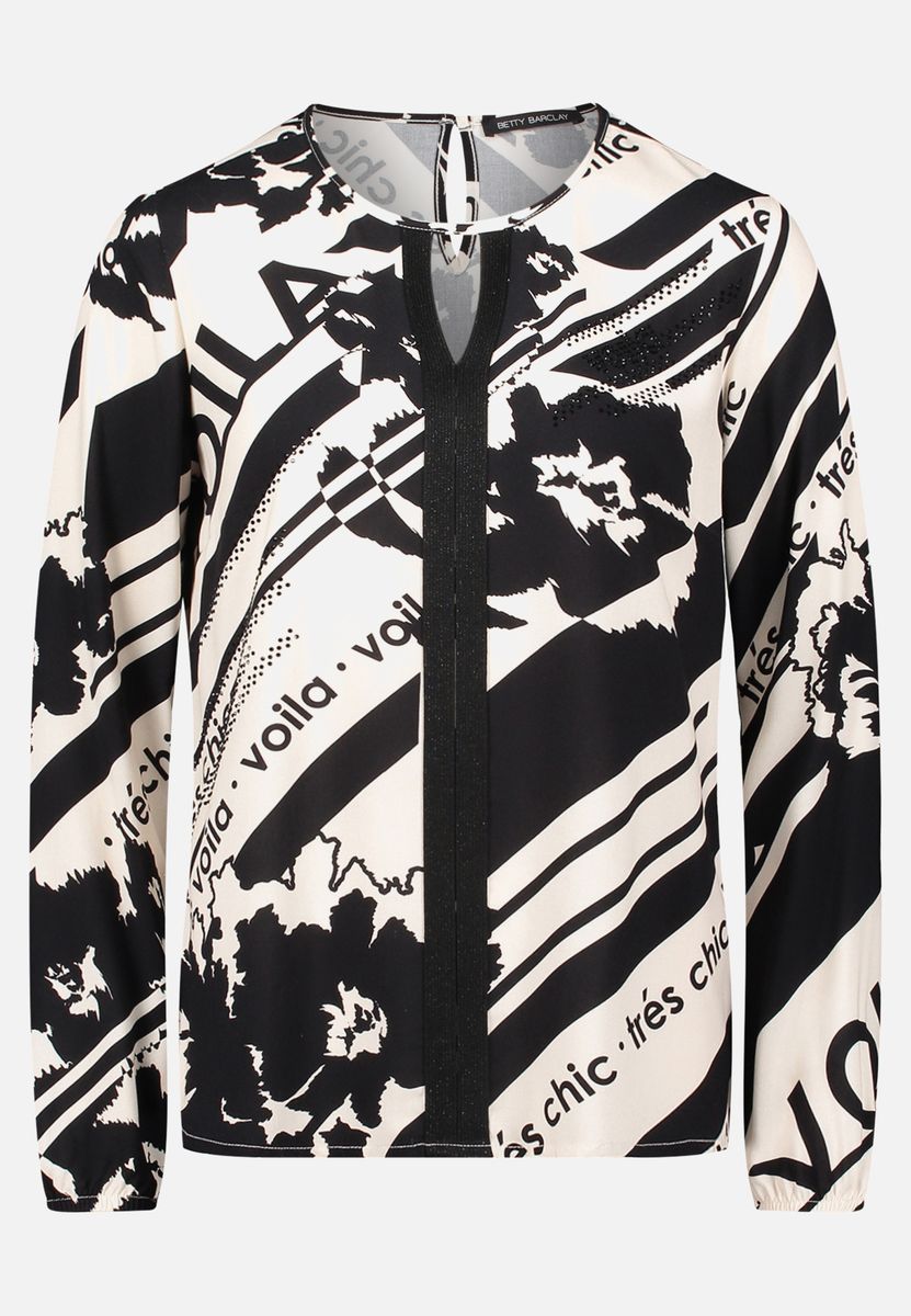 Langarmbluse mit grafischem Print