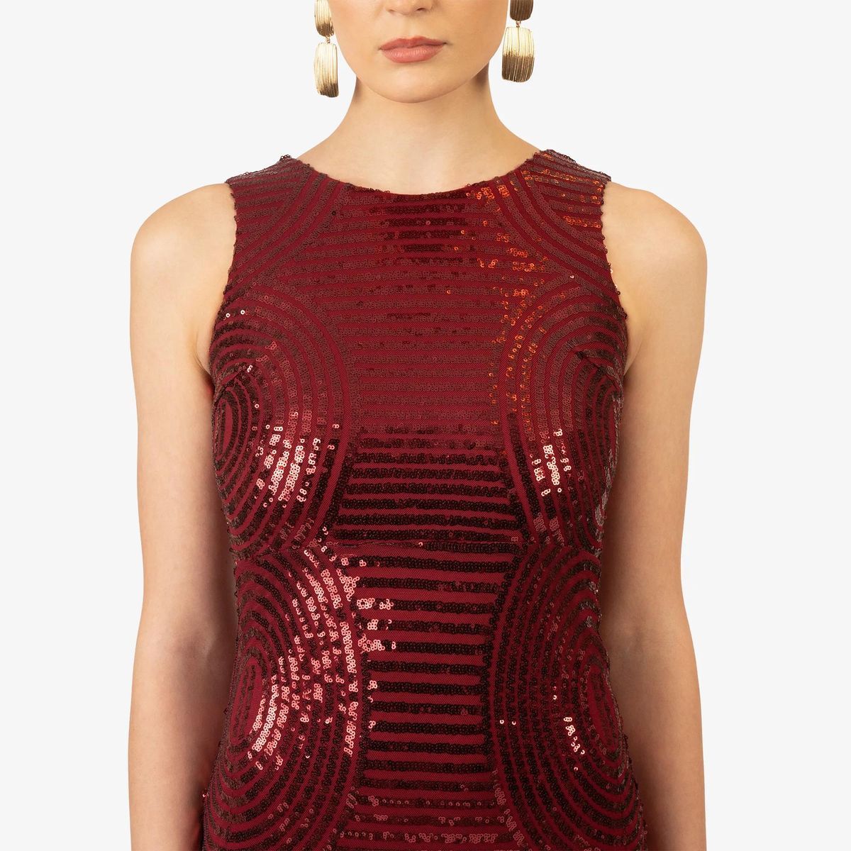 Kraimod - Paillettenkleid - Größe 34 DAMEN - rot