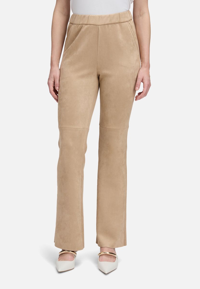 Schlupfhose mit geometrischem Muster, Slim Fit