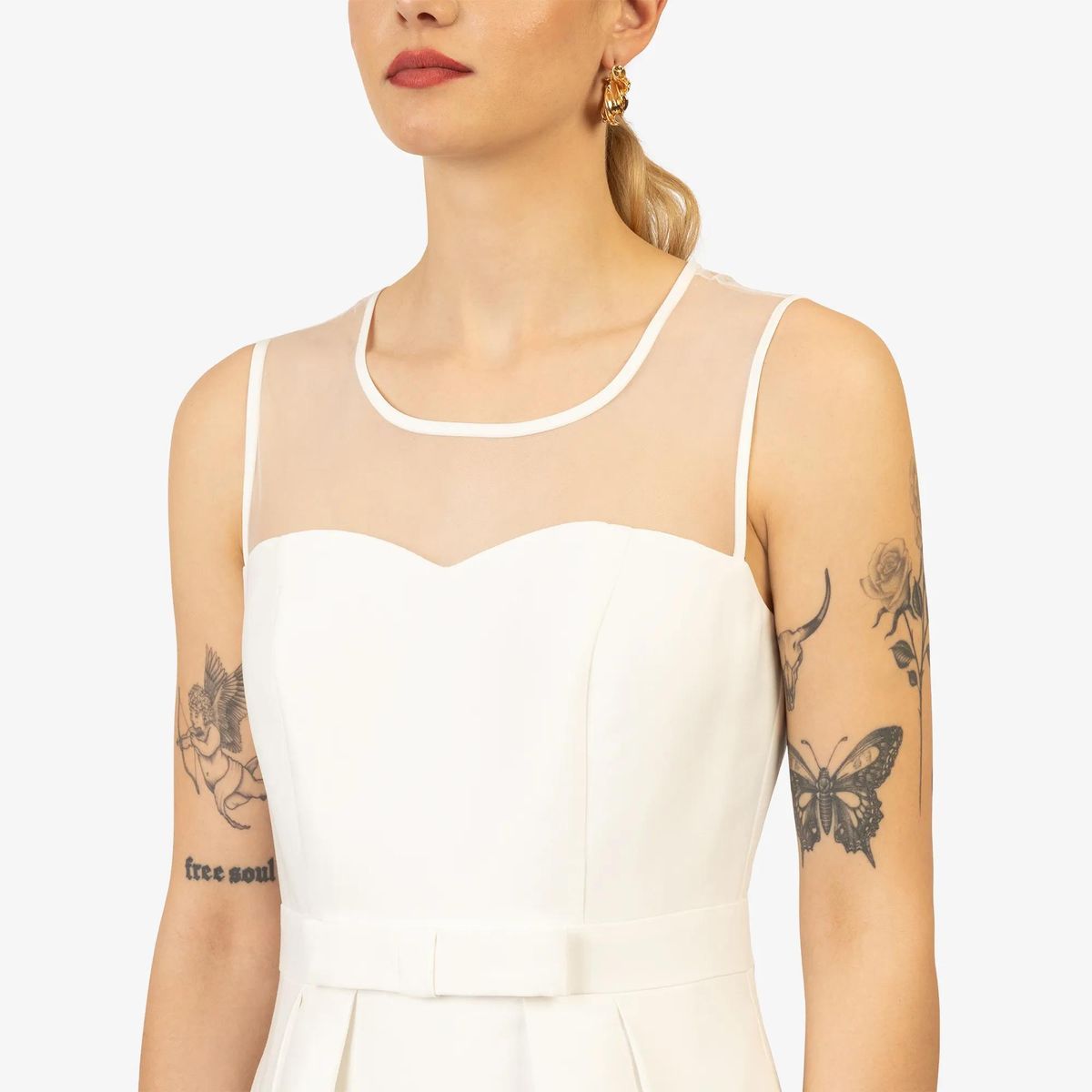 Kraimod - Cocktailkleid - Größe 34 DAMEN - creme