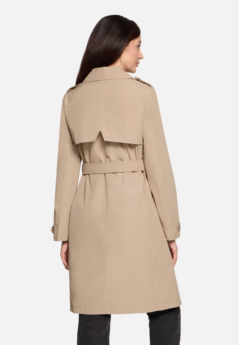 Klassischer zweireihiger Trenchcoat mit Gürtel