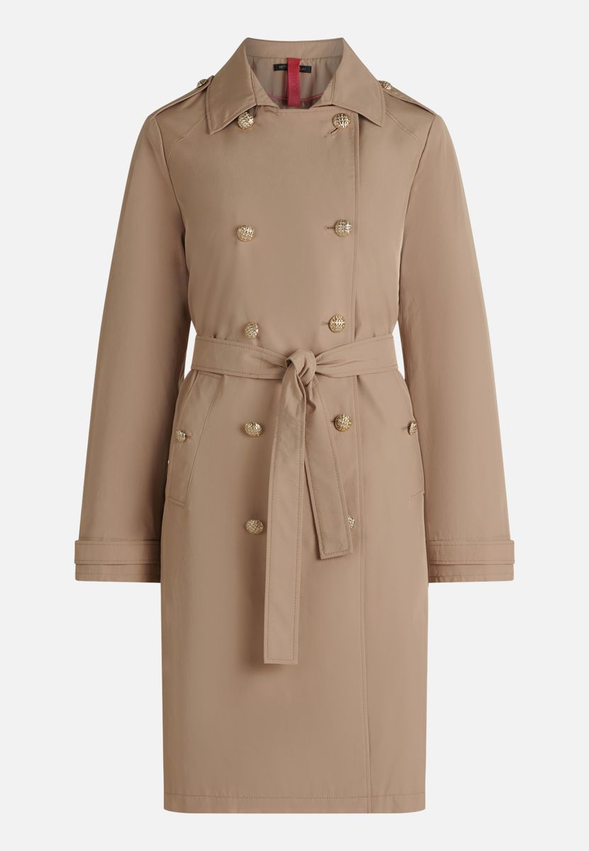 Klassischer zweireihiger Trenchcoat mit Gürtel
